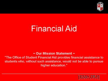 Texas Tech University Counselor Update 2005