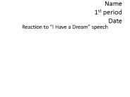 Name 1st period Date
