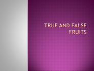 TRUE and FALSE FRUITS