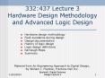 332:437 Lecture 3 Hardware Design Methodology and Advanced Logic Design PowerPoint PPT Presentation