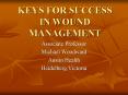 KEYS FOR SUCCESS IN WOUND MANAGEMENT PowerPoint PPT Presentation