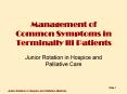Management of Common Symptoms in Terminally Ill Patients PowerPoint PPT Presentation