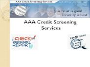 Online Background Checks – www.aaacredit.net