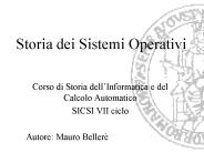 Storia dei Sistemi Operativi