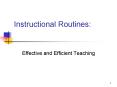 Instructional Routines: PowerPoint PPT Presentation
