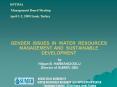 GENDER ISSUES IN WATER RESOURCES MANAGEMENT AND SUSTAINABLE DEVELOPMENT PowerPoint PPT Presentation