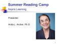Summer Reading Camp Sopris Learning PowerPoint PPT Presentation