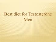 Yummiest diet for testosterone men