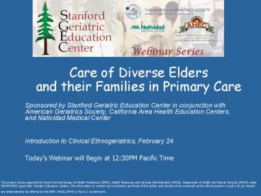 Care of Diverse Elders