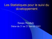 Les Statistiques pour le suivi du d