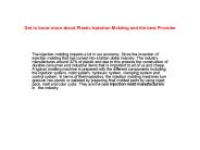 Plastic injection molding manufacturers