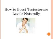 How to boost testosterone levels naturally