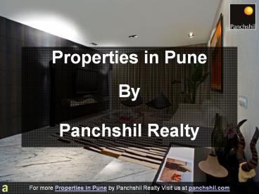 Real Estate Properties in Pune by Panchshil Realty