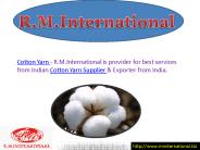 Cotton Yarn Exporter