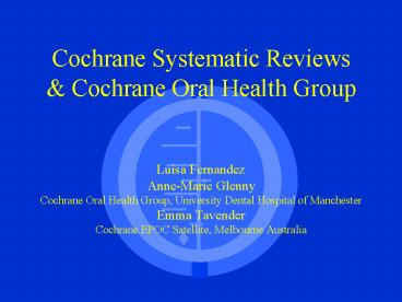 Cochrane Systematic Reviews