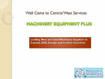 Buy/Sale Used Machinery and Equipment Global Suppliers – Machinery Equipment Plus