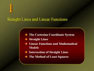 The Cartesian Coordinate System