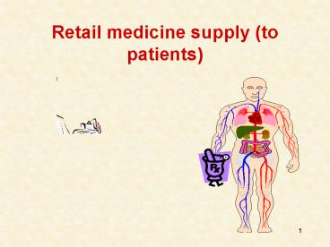 Retail medicine supply (to patients)