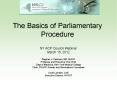 The Basics of Parliamentary Procedure PowerPoint PPT Presentation