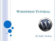 wordpress tutorial - By Bally Chohan
