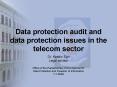 Data protection audit and data protection issues in the telecom sector PowerPoint PPT Presentation