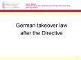 German takeover law PowerPoint PPT Presentation