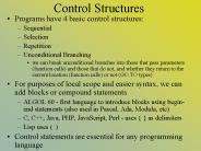 Control Structures