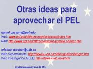 Otras ideas para aprovechar el PEL