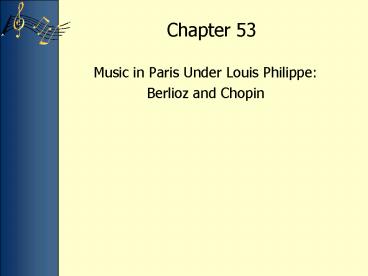 Music in Paris Under Louis Philippe: