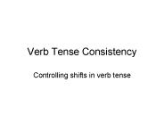 Verb Tense Consistency