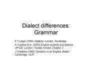 Dialect differences: Grammar