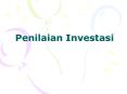 Penilaian Investasi PowerPoint PPT Presentation