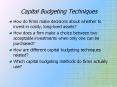Capital Budgeting Techniques PowerPoint PPT Presentation