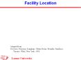 Facility Location PowerPoint PPT Presentation