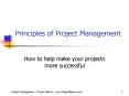 Principles of Project Management PowerPoint PPT Presentation