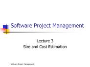 Size and Cost Estimation