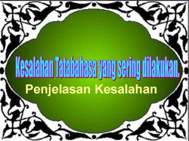 Penjelasan Kesalahan