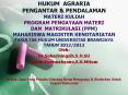 HUKUM AGRARIA PENGANTAR PowerPoint PPT Presentation