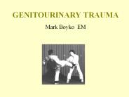 GENITOURINARY TRAUMA