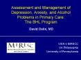 Assessment and Management of Depression, Anxiety, and Alcohol Problems in Primary Care: The BHL Program PowerPoint PPT Presentation