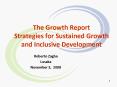 The Growth Report Strategies for Sustained Growth and Inclusive Development PowerPoint PPT Presentation