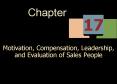 Motivation, Compensation, Leadership, and Evaluation of Sales People PowerPoint PPT Presentation