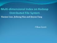 Multi-dimensional Index on Hadoop Distributed File System