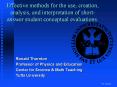Effective methods for the use, creation, analysis, and interpretation of short-answer student conceptual evaluations. PowerPoint PPT Presentation