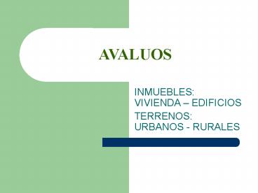 AVALUOS