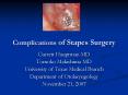 Complications of Stapes Surgery PowerPoint PPT Presentation