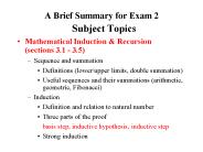 A Brief Summary for Exam 2