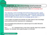 CHAPTER 12: Zero-knowledge proof protocols