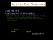 Succinct Data Structures