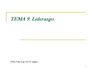 TEMA 9. Liderazgo.